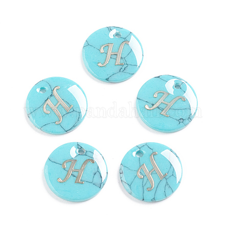 Synthetic Turquoise Charms G-L561-001H-1