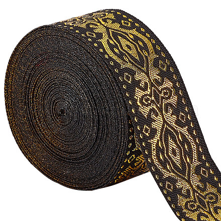 10 Yard Vintage Jacquard Ribbon Black Jacquard Trim with Gold & Red  Embroidery Bee & Floral 33mm Wide Webbing Ribbon Emobridered Woven Trim for  DIY