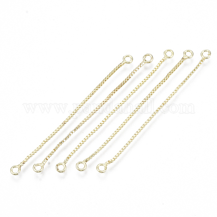 Brass Box Chain Tassel Links Connectors X-KK-R129-05G-1