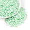 Glass Bugle Beads, Imitation Cat Eye, Aquamarine, 6.5~7x1.5~2mm, Hole: 0.8~1mm, about 13636pcs/pound
