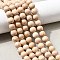 Natural Wood Beads Strands, Round, PapayaWhip, 10mm, about 39pcs/strand