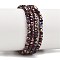 Electroplate Glass Beads Stradns, Round, Half Plated, Faceted, Purple, 3x2.5mm, Hole: 0.7mm, about 142pcs/strand, 14.02''(35.6cm)