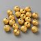 Brass Round Beads, Textured, Golden, 12mm, Hole: 1.8mm