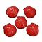Handmade Porcelain Pendants, Shell Shape Charms, Red, 36~38x35~37x9~10mm, Hole: 1.6mm