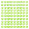 Pandahall 100Pcs 5 Colors Transparent Acrylic Beads, Cube with Letter, Green Yellow, 7x7mm, 20pcs/set