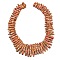 Synthetic Imperial Jasper Graduated Beads Strands, Dyed, Nuggets, Top Drilled, Orange, 17~45x4.5~7.5x6~7mm, Hole: 1mm, about 63pcs/strand, 12.20 inch(31cm)