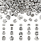 167Pcs 20 Style Tibetan Style Alloy European Beads, Large Hole Beads, Mixed Shapes, Antique Silver, 6~13x7~11x3~11mm, hole: 4~6mm