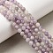 Natural Lepidolite/Purple Mica Stone Beads Strands, Round, 4~5mm, Hole: 0.8~0.9mm, about 82~83pcs/strand, 15''(38.1cm)