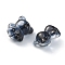Handmade Lampwork Beads, Bear, Black, 14x11.5~12x9mm, Hole: 1mm