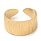 304 Stainless Steel Open Cuff Ring, Real 14K Gold Plated, US Size 7 1/4(17.5mm)