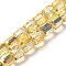 Electroplate Glass Beads, Faceted, Column, Champagne Yellow, 6x6.5mm, Hole: 1mm