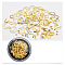 Brass Nail Art Decorations, with Rhinestone, Moon and Star, Golden, about 15g/box