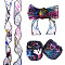2 Rolls 2 Styles Halloween Theme Polyester Ribbons, Costume Accessories, Mixed Shapes, 2-1/2 inch(63mm), 1 roll/style