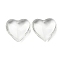 Valentine Gifts for Her Ideas Glass Pendants, Heart, Clear, 41x42x14mm, Hole: 2mm