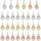 SUPERFINDINGS 30Pcs 3 Colors Alloy European Dangle Charms Hamsa Hand Dangle Charms Hand of Miriam with Eye Charm for DIY Arts Crafts Bracelet Necklace Jewelry Making, Hole: 5mm