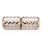 Electroplate Glass Beads, Column with L-shape Pattern, Dark Goldenrod, 11.5~12x8~8.5mm, Hole: 1.2~1.4mm