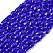 Transparent Glass Beads Strands, Rectangle, Faceted, Royal Blue, 7x4.5x3.5mm, Hole: 0.9mm, about 79~80pcs/strand, 21.65''~22.24''(55~56.5cm)