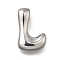 304 Stainless Steel Pendants, Letter Charm, Anti-Tarnish, Letter L,  21x14x6mm, Hole: 3.5x2.2mm