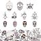 44Pcs 11 Style Tibetan Style Alloy Pendants, Skull, Mixed Color, 22~35x13~23x1~7mm, Hole: 1.4~3mm, 4cs/style