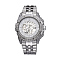 Alloy Watch Head Mechanical Watches, with Stainless Steel Watch Band, Stainless Steel Color, White, 70x22mm, Watch Head: 55x52x17.5mm, Watch Face: 34mm