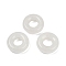 Natural Quartz Crystal Pendants, Donut/Pi Disc Charms, 15x5mm, Hole: 6mm