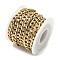 304 Stainless Steel Curb Chains Unwelded, with Spool, Ion Plating(IP), Golden, 9x6x2mm