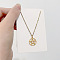 Stainless Steel Pendant Necklaces, Real 18K Gold Plated, Star, 17.72 inch(45cm)