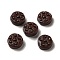 Opaque Resin Biscuit Decoden Cabochons, Imitation Food, Cookies, Coconut Brown, Flat Round, 17.5x17x7.5mm