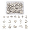 304 Stainless Steel Pendants, Mixed Shape, Stainless Steel Color, 68pcs/box
