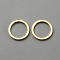 Brass Linking Rings, Round Ring, Long-Lasting Plated, Real 14K Gold Plated, 8x1mm, Inner Diameter: 6.5mm