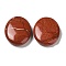 Oval Natural Red Jasper Thumb Worry Stone for Anxiety Therapy, 45.5x35.5x8.5mm