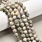 Natural Peace Jade Beads Strands, Round, 8~8.5mm, Hole: 1mm, about 47pcs/strand, 15.5 inch