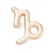 Rack Plating Alloy Pendants, Cadmium Free & Lead Free, Electroplate Nickel, 12 Constellation, Light Gold, Capricorn, 13x10x5.5mm, Hole: 1.8mm
