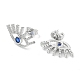 Brass Micro Pave Cubic Zirconia Stud Earrings EJEW-P247-01P-2