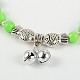 Trendy Painted Glass Beads Anklets AJEW-AN00041-01-2