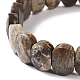 Natural Wealth Stone Jaspis Oval Perlen Stretch-Armband G-E010-01X-3