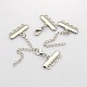 5 Strands 10-Hole Plating Zinc Alloy and Brass Ends with Chains PALLOY-N0102-02P-2