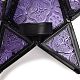 五角形の星型エンボスガラスキャンドルホルダー  キャンドル収納容器パブの装飾  青紫色  45.6cm AJEW-NH0001-03A-3