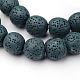 Round Natural Lava Rock Stone Bead Strands G-L415-04-8mm-1