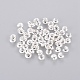 Silver Color Plated Brass Crimp End Beads Covers for Jewelry Making X-KK-H290-NFS-NF-1