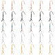 Superfindings 30 pièce de 5 couleurs de crochets de boucle d'oreille en acier STAS-FH0001-62-1
