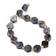 Natürliche blaue Fleck Jaspis Perlen Stränge&nbsp;G-F833-B16-01-5
