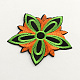 Accesorios del traje de flores de estilo mixto computarizados hierro paño bordado en parches AJEW-S057-M34-2