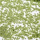Mgb松野ガラスビーズ  日本製シードビーズ  銀の丸い穴のガラスのシードビーズのライニング  ツーカット  六角  緑黄  15/0  1x1x1mm  穴：0.8mm  約135000個/袋  450 G /袋 SEED-Q023B-48-2