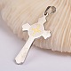 Retro Easter Jewelry Crucifix Cross with Word 304 Stainless Steel Pendants STAS-I036-24-2
