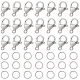 SUNNYCLUE 1 Box 240Pcs Lobster Clasps Lobster Clasp Bulk 304 Stainless Steel Lobster Claw Clasps Necklace Bracelet Clasp Fasteners Hook Lobster Claw Clasp for Jewelry Making Women DIY Craft Supplies STAS-SC0004-89-1