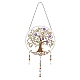 Kits de decoración colgante con pintura de diamante artesanal del árbol de la vida TREE-PW0004-12E-1