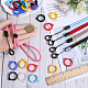 GORGECRAFT 41PCS Anti-Lost Necklace Lanyard Set Including 5PCS Anti-Loss Pendant Strap String Holder with 36PCS 6 Colors Silicone Rubber Rings for Office Key Chains Outdoor Activities DIY-GF0008-28-3