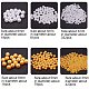 Pandahall Elite ca. 860 Stück 3/5/8mm Orange & Weiß keine Löcher / ungebohrte nachgeahmte runde Perlenperlen für Vasenfüller OACR-PH0001-13-2