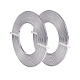Benecreat 10 m (33 pies) 3 mm de ancho alambre plano de aluminio plateado anodizado alambre artístico plano para joyería artesanal fabricación de abalorios AW-BC0002-01B-3mm-1